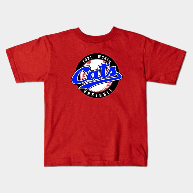 Retro Fort Worth Cats Baseball Kids T-Shirt by LocalZonly